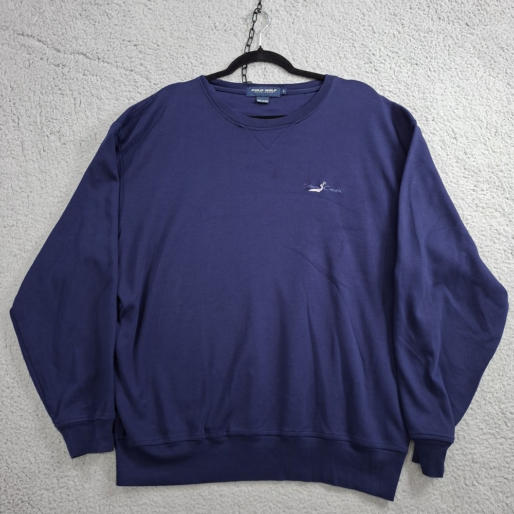 Polo Golf Ralph Lauren Sweatshirt Men's L Blue Squire Creek Golf Embroidered